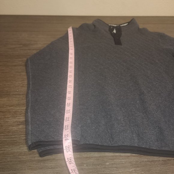 Quince Men's Reversible Quilted Pullover NWT Gray  Med - Picture 6 of 11